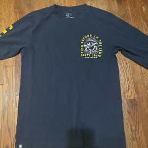 Navy salty crew long sleeve (Small)